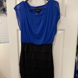 Formal Blue & Black Dress